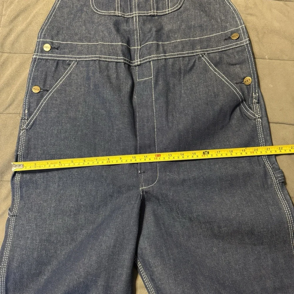 Vintage Key Denim Bib Overalls NWT 34x34 Carpenter‎ Workwear USA Cotton